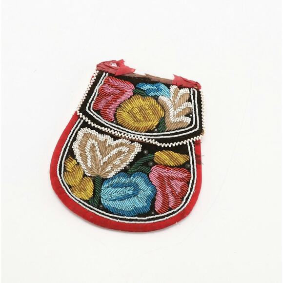 👜 Antique Floral Beaded Purse – Attributed to Whiting & Davis, c.1910 - Picture 2 of 5